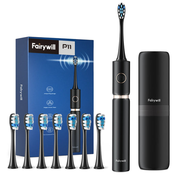 Fairywill P11 Sonic Whitening Electric Toothbrush Rechargeable USB Chargerh