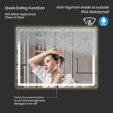 Modern Custom Luxury Mirror Rectangle Anti Fog Smart LED Light Vanity