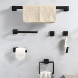 Black Bathroom Shelf kit Stainless Steel Toilet Paper Holder Towel Rack Hook Bathroom Hardwares