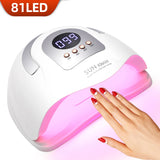 Nail Lamp For Drying Gel Nail Polish Professional 81LED Nail Dryer Light