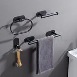 Towel Bar for Bathroom No Drilling Stainless Steel Black Bathroom Accessories Sets