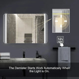 6500K Front and Blacklit Mirror Dimmable Bathroom Mirrors