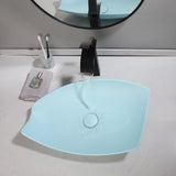 KEMAIDI Bathroom Vessel Sink Large Vessel Sink Bowl With Faucet