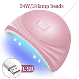 Small Nail Dryer LED Nail Lamp UV Phototherapy For Curing All Gel Nail Polish