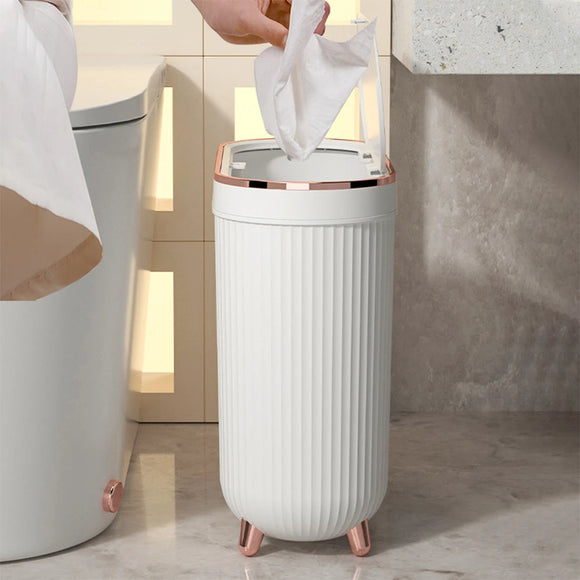 New 12L Luxury Press Trash Can with Foot For Bathroom For Kitchen