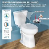 21" Tall Toilet for Seniors: Extra High, Modern White, Comfort Height,