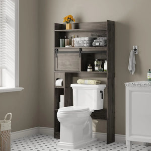 Bathroom Storage Grey Bathroom Decorations and Accessories 6-Tier Toilet Organizer Rack