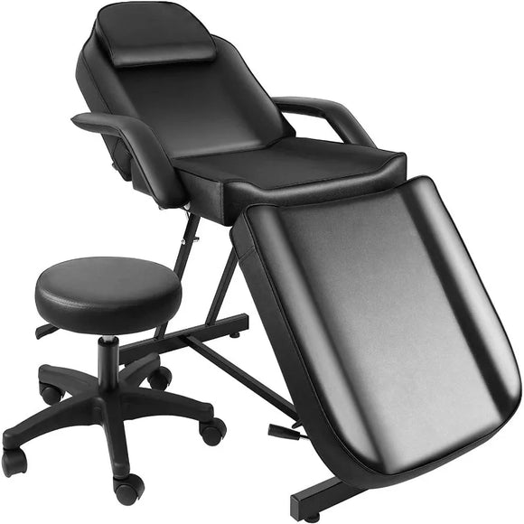 Massage Table Adjustable Tattoo Chair W/Free Barber Bed Spa Chair Salon Massage Equipment