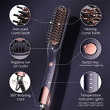 straightener Brush Comb Hair Straightener Men Quick Beard Straightening Curling