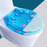 Toilet Seat Lid Household Transparent Resin Thicken Slow-Close Toilet Seats Cover