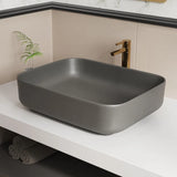 Ceramic Countertop Vessel Sink for Bathroom Vessel Sink Rectangle