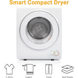 Portable Clothes Dryer, High End Laundry Front Load Tumble Dryer Machine with Stainless Steel Tub