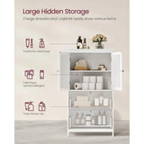 Bathroom Storage Unit, Freestanding Bathroom Cabinet with 2 Drawers and 2 Doors