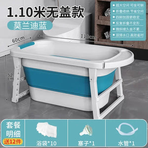 Foldable Bath Tub Full Body Adult Large Bathtub Simple Portable