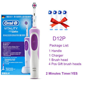 White Tooth Adult Vitality Tooth Brush Inductive Charging + Gift Brush Head