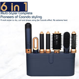 New Hair Dryer 6 in1 Multi Hair Styler Curling Iron Hair Straightener