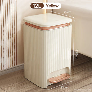 9L/12L Luxury Pressing Type Trash Can With Pedal Lid Large Capacity
