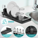 1PCS Dish Drying Rack Kitchen Utensils Drainer Rack With Drain Basket