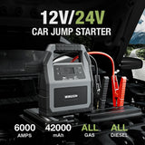 6000A 24V Truck Start Power Bank 42000mAh Jump Starter