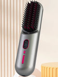 Straight and curly Two in 1 Electric hot air brush Anion straightening brush