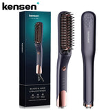 straightener Brush Comb Hair Straightener Men Quick Beard Straightening Curling