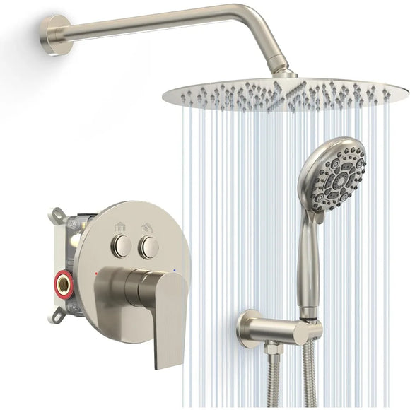 Bathroom Faucet Valve Included - Push Button Stainless Steel Showers for Bathroom