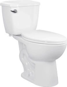 Two-Piece Elongated Toilet ADA 17.9”High Toilet for Bathrooms Comfortable,