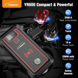 2500A Battery Jump Starter 23800mAh Power Bank w/10W Wireless Charging Capability