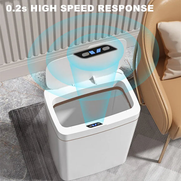 15/18L Smart Sensor Bathroom Trash Can Automatic Waste Garbage Bin