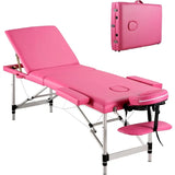 Massage Table Professional Massage Bed 3 Fold 82 Inches Height Adjustable