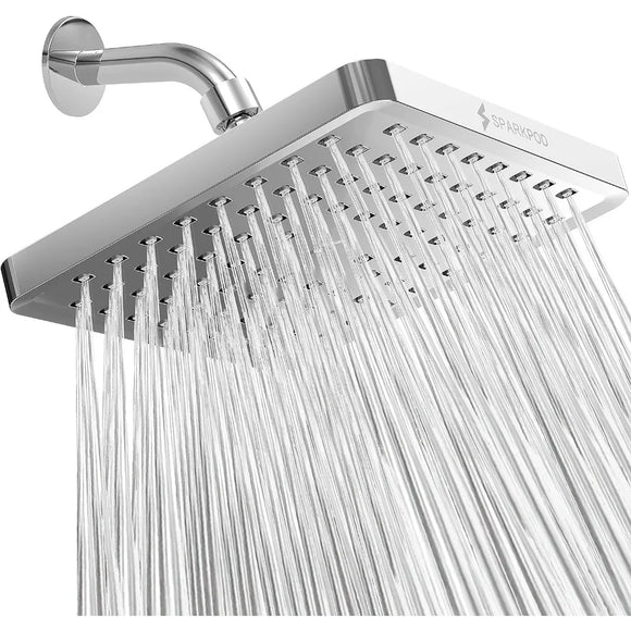 Polished Chrome Design,Easy 1-Min Install,Adjustable and Easy Clean Shower Head