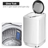 Portable Washing Machine, Full Automatic Washer and Spinner Combo, with Built-in Pump Drain