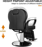 Artist Hand Barber Chair for Salon, Adjustable Height and Reclining