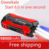 12V 99800mAh 4-in-1 Car Jump Starter Compressor High Power Multi Function Battery Booster w/Tire Air Pump