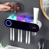 Solar Ultraviolet Toothbrush Holder Automatic Toothpaste Squeezer Dispenser Toothbrush