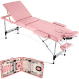 Massage Table Professional Massage Bed 3 Fold 82 Inches Height Adjustable