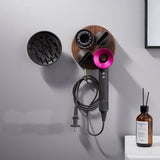 Wall Mounted Copper Wood Hair Dryer Storage Rack for Dyson Supersonic Hair Dryer