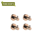 Glossy Rose Gold Bathroom Accessories 304 Stainless Steel Towel Rack Toilet Roll Paper