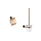 Glossy Rose Gold Bathroom Accessories 304 Stainless Steel Towel Rack Toilet Roll Paper