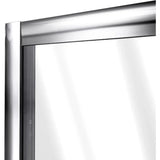 Shower Door, 38-42 "W X 72 "H, Semi-Frameless Pivot Doors, Brushed