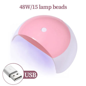 Small Nail Dryer LED Nail Lamp UV Phototherapy For Curing All Gel Nail Polish