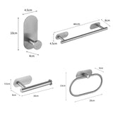 Bathroom Accessories Sets Toilet Tissue Roll Paper Holder Towel Rack Bar Rail Ring Robe Hook Hardware