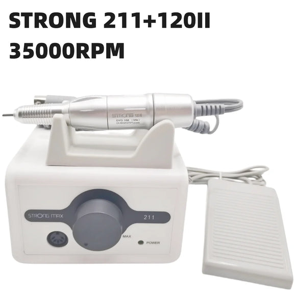 Nail Drill Strong 211 Manicure Machine Pedicure Tool 45K STRONG 210 102L 120II H37L1 Marathon