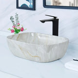 Rectangular Bathroom Sink Above Counter Marble Rectangular Container Sink