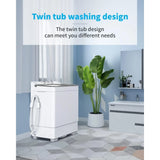 Portable Washing Machine, Mini Washer(18lbs) & Spiner(8lbs) / Built-in Drain Pump