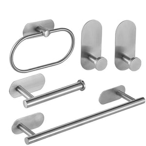 Bathroom Accessories Sets Toilet Tissue Roll Paper Holder Towel Rack Bar Rail Ring Robe Hook Hardware