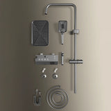 Bathroom Shower Full Set Black White Gray Bathtub Shower System Rain Pressurized Digital LED Shower