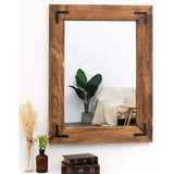 Bathroom Mirror, Natural Wood Bathroom Vanity Mirror