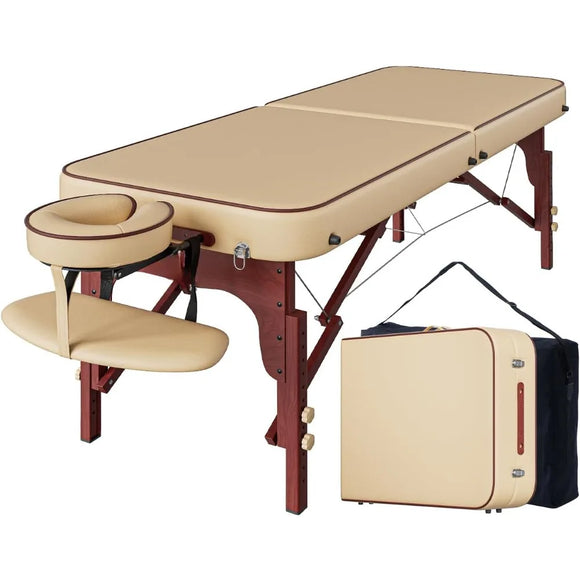 Professional Massage Table Portable Reinforced Wooden Leg Hold Up