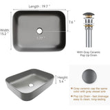 Ceramic Countertop Vessel Sink for Bathroom Vessel Sink Rectangle